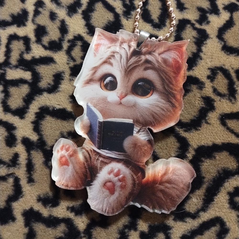 3/$25 Super cute purse napsac Backpack charm cat books